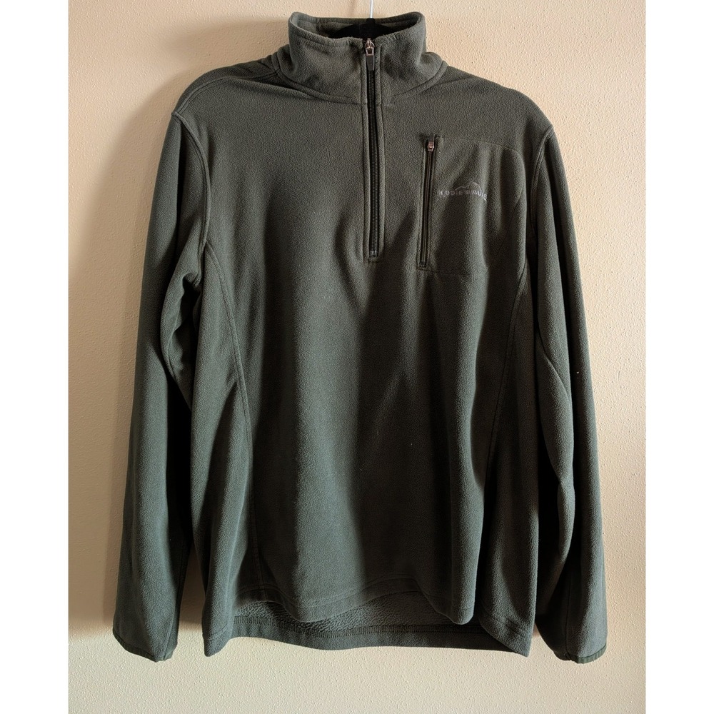 Eddie Bauer‎ 1/4 ZIP Sweater Fleece Pullover Men's Medium Green GIC